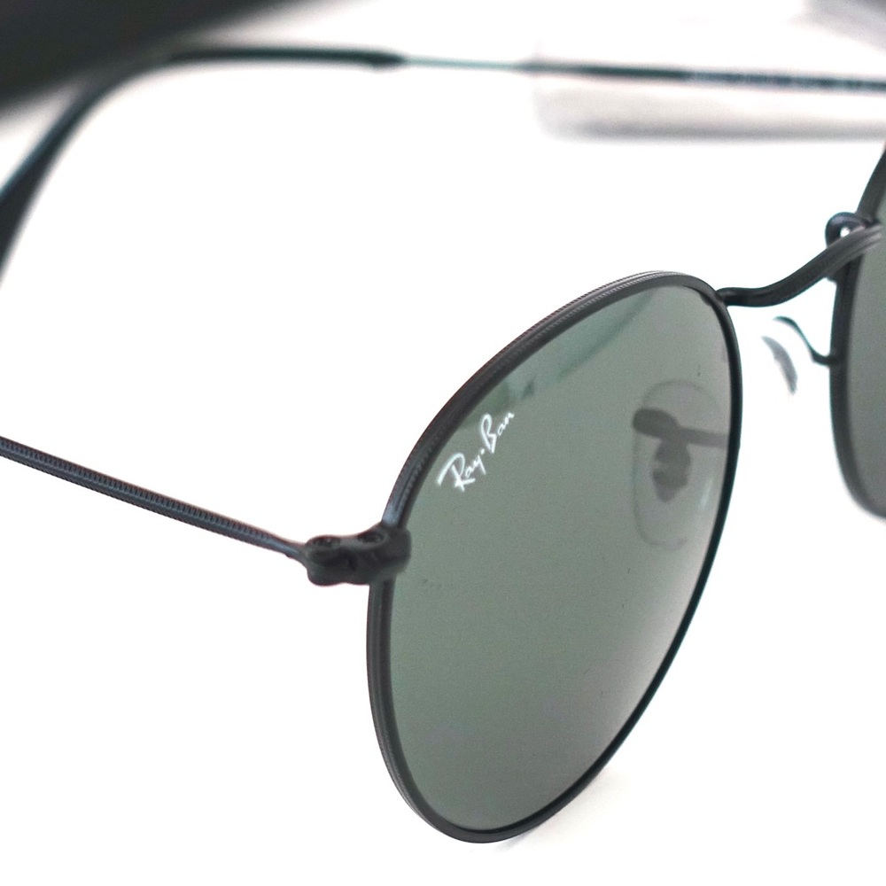 Ray Ban 🔥 Round RB3447 002 Round Metal Black - Picture 7 of 8
